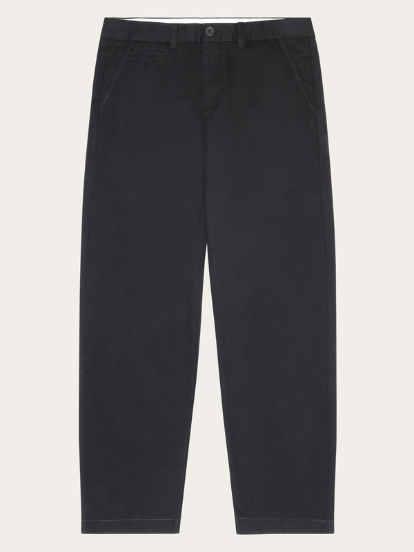 KnowledgeCotton Apparel - MEN FLINT Organic Cotton Twill Chino GOTS/Vegan Pants 1300 Black Jet