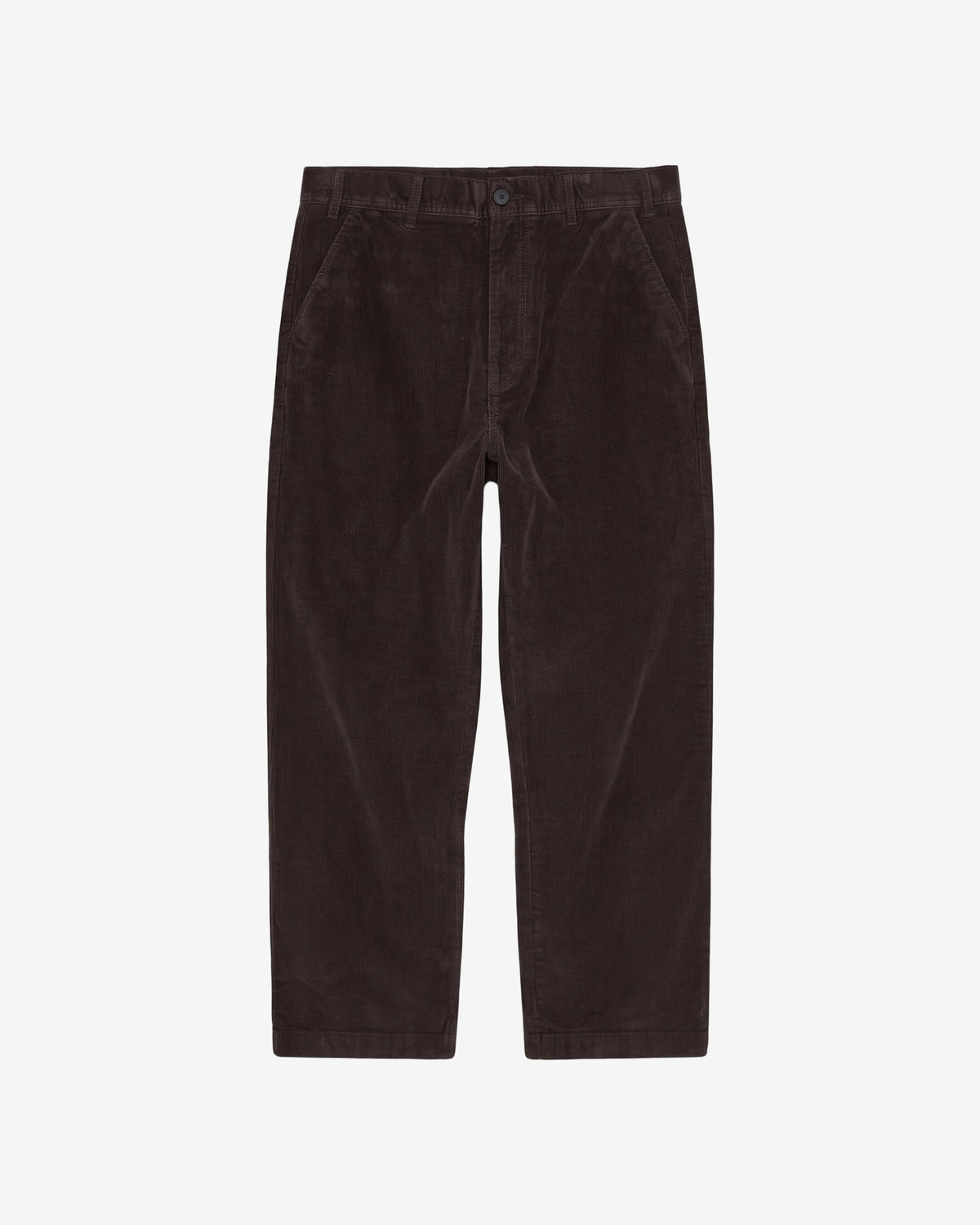 KnowledgeCotton Apparel - MEN FLINT wide corduroy chino pants Pants 1487 Chocolate Torte