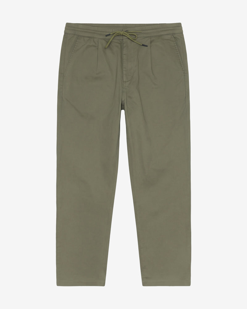 KnowledgeCotton Apparel - MEN Fig comfort canvas pants Pants 1068 Burned Olive