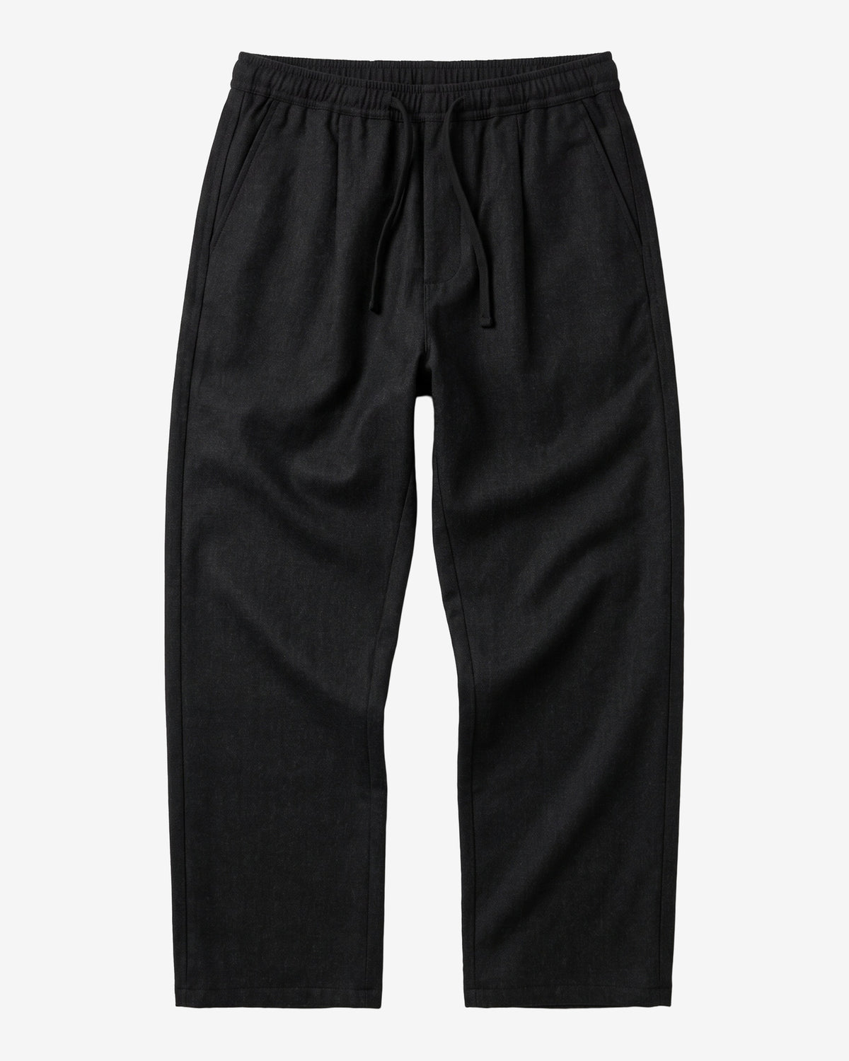 KnowledgeCotton Apparel - MEN Fig comfort wool pants Pants 1073 Dark Grey Melange