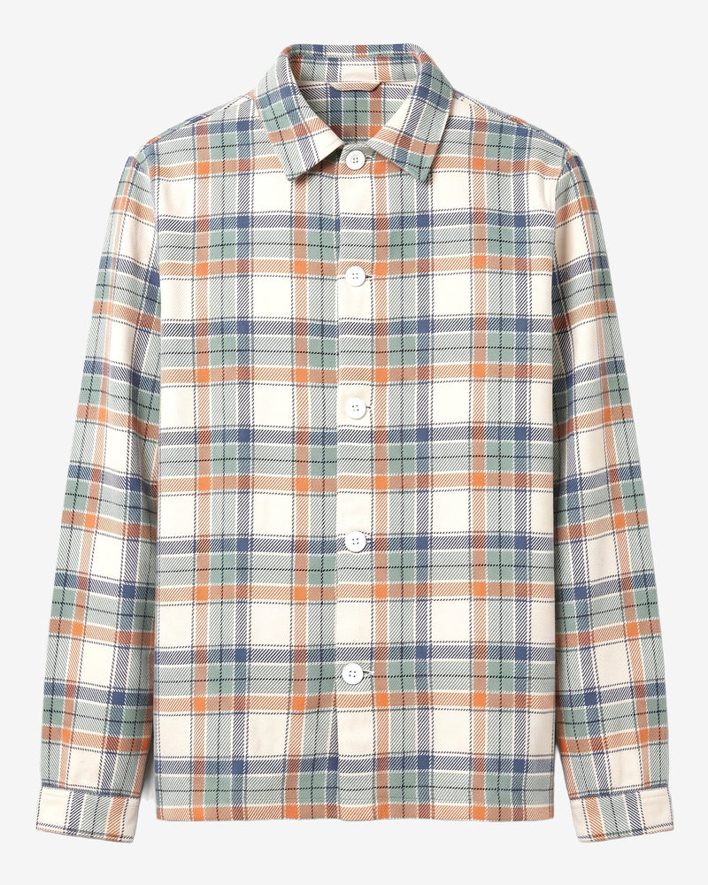 KnowledgeCotton Apparel - MEN Flannel check overshirt Overshirts 7032 Multi check