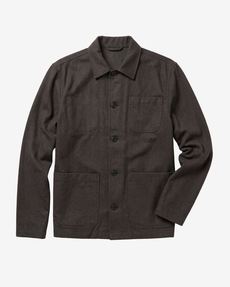 KnowledgeCotton Apparel - MEN Flannel overshirt Overshirts 1090 Forest Night