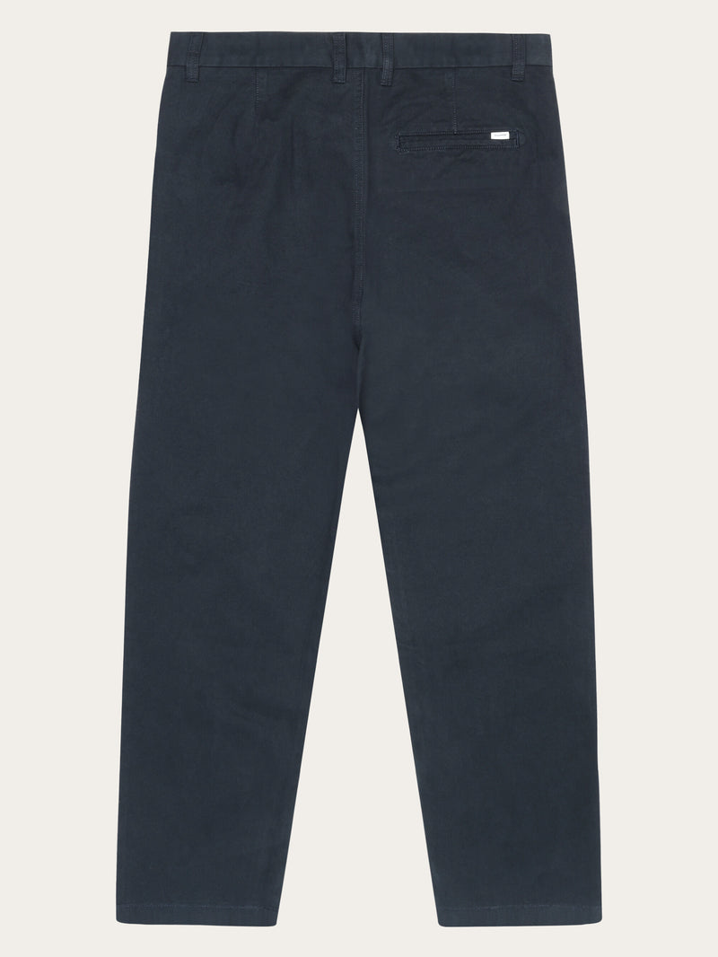 KnowledgeCotton Apparel - MEN Flint wide chino pants Pants 1001 Total Eclipse