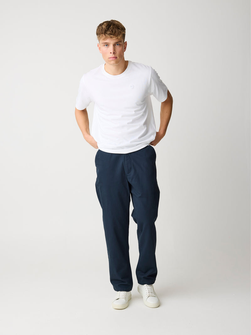 KnowledgeCotton Apparel - MEN Flint wide chino pants Pants 1001 Total Eclipse