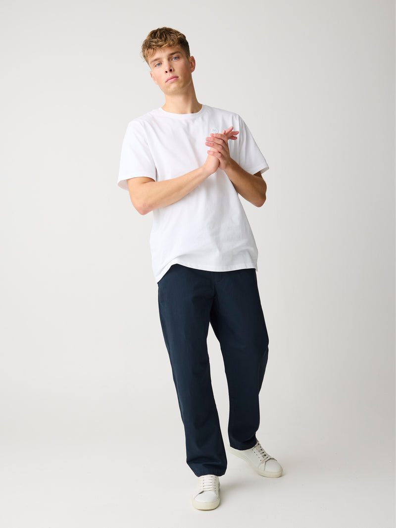 KnowledgeCotton Apparel - MEN Flint wide chino pants Pants 1001 Total Eclipse