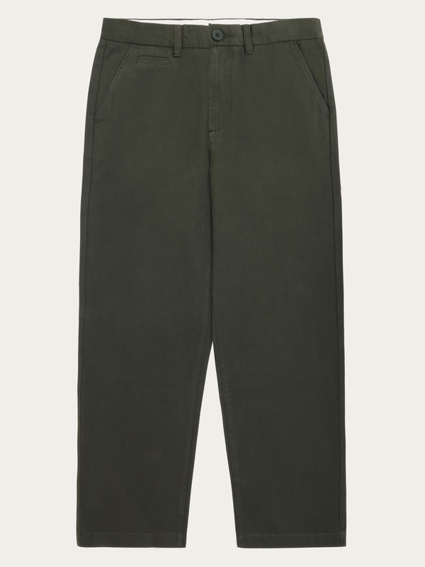 KnowledgeCotton Apparel - MEN Flint wide chino pants Pants 1090 Forrest Night
