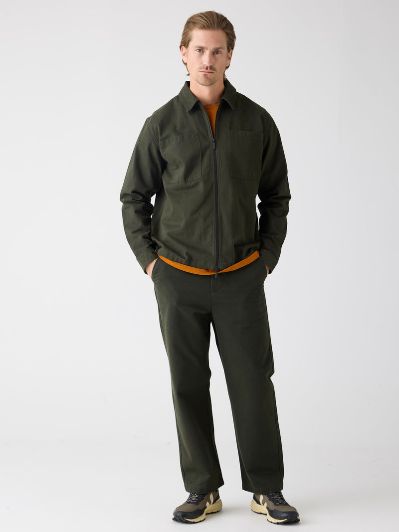 KnowledgeCotton Apparel - MEN Flint wide chino pants Pants 1090 Forrest Night