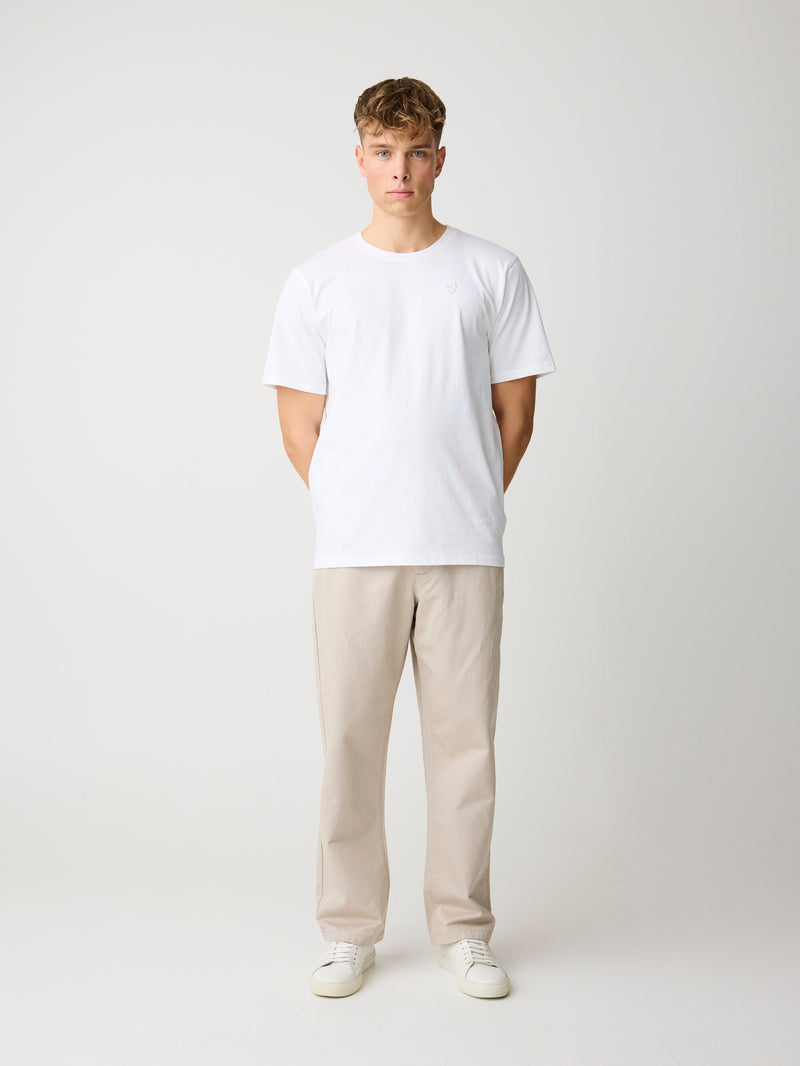 KnowledgeCotton Apparel - MEN Flint wide chino pants Pants 1228 Light feather gray