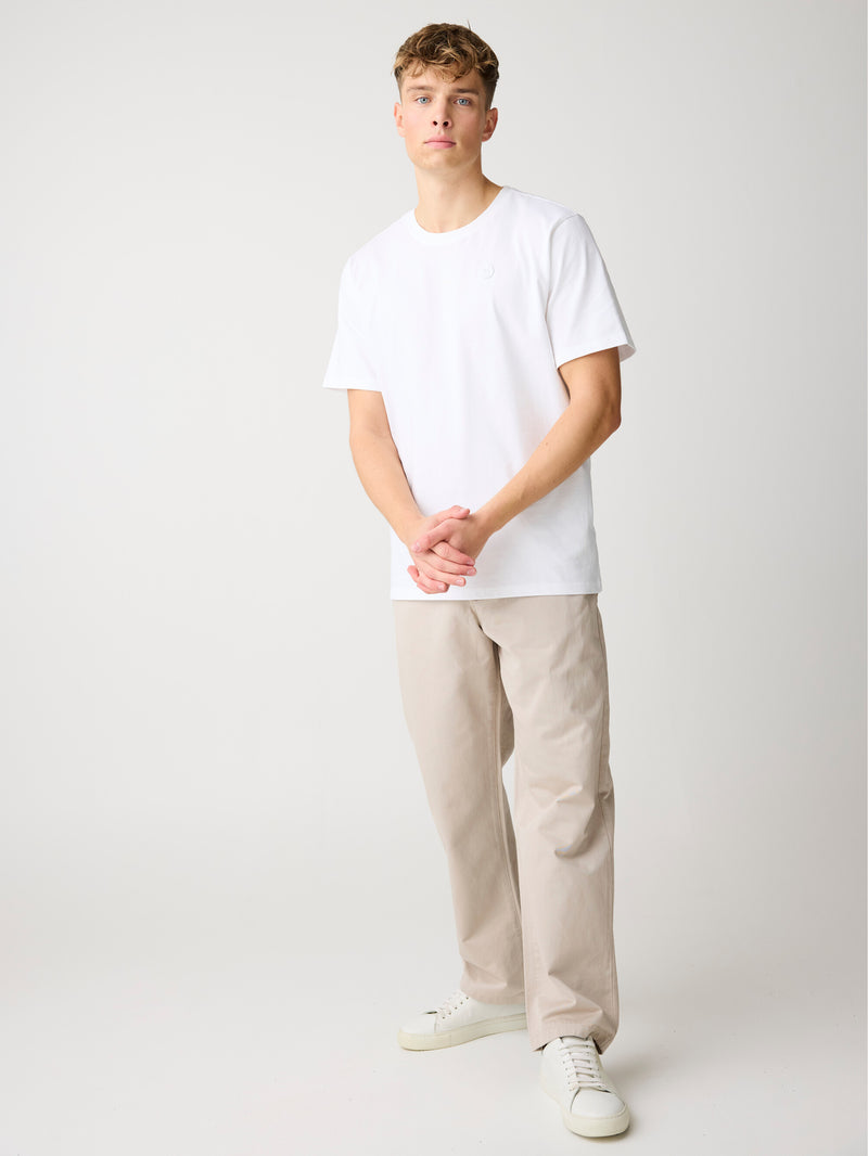 KnowledgeCotton Apparel - MEN Flint wide chino pants Pants 1228 Light feather gray