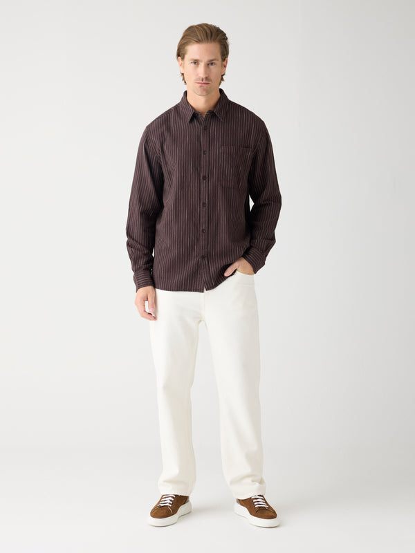 KnowledgeCotton Apparel - MEN Flint wide twill pants Pants 1387 Egret