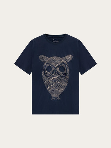 KnowledgeCotton Apparel - MEN Front print t-shirt T-shirts 1412 Night Sky