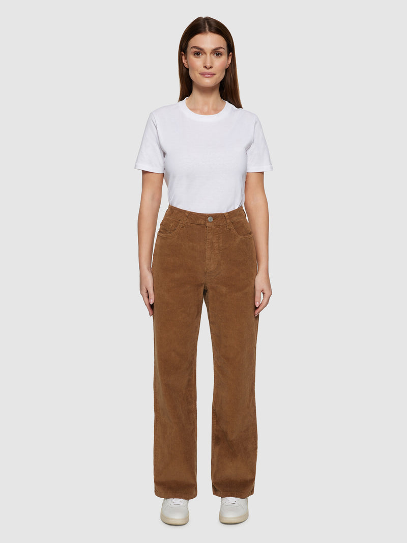 KnowledgeCotton Apparel - WMN Organic Cotton Gale Corduroy Pants GOTS Pants 1121 Dachshund