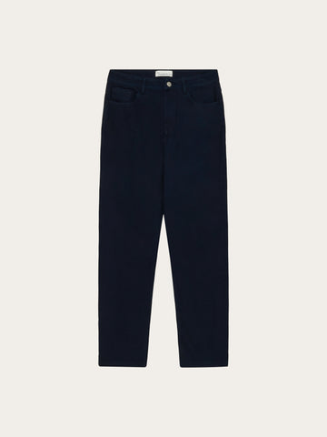 KnowledgeCotton Apparel - WMN Gale regular twill pants Pants 1412 Night Sky