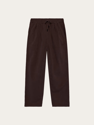 KnowledgeCotton Apparel - WMN Hazy relaxed corduroy pants Pants 1487 Chocolate Torte