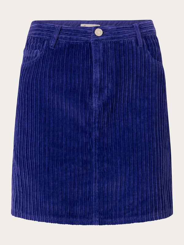 KnowledgeCotton Apparel - WMN Irregular corduroy skirt Skirts 1416 Deep Purple