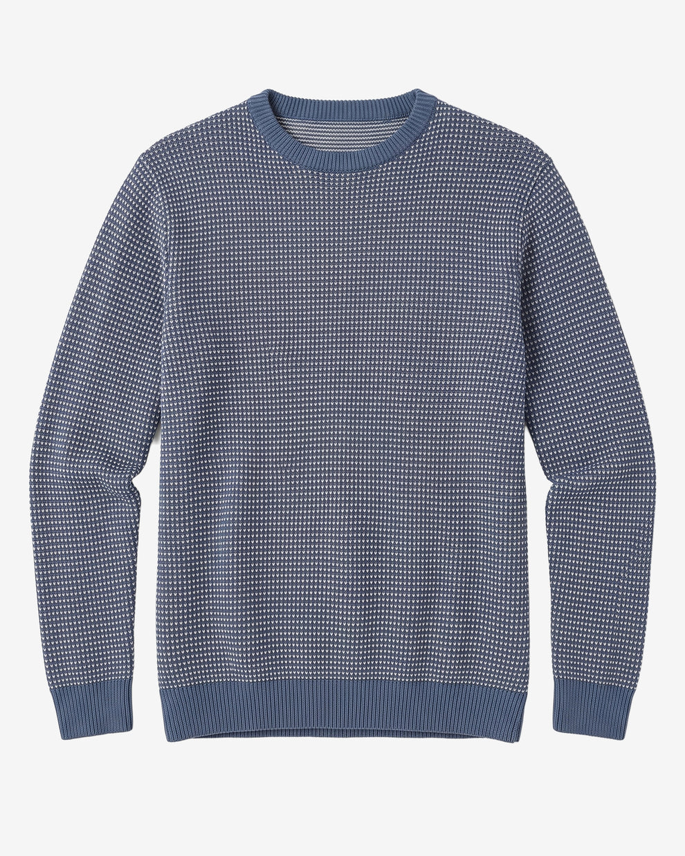 KnowledgeCotton Apparel - MEN Jacquard crew neck sweater Knits 1412 Night Sky