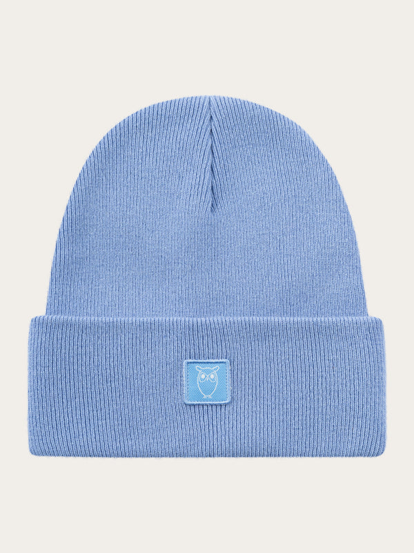 KnowledgeCotton Apparel - YOUNG Kids Wool beanie Hats 1414 Dusty Blue Melange