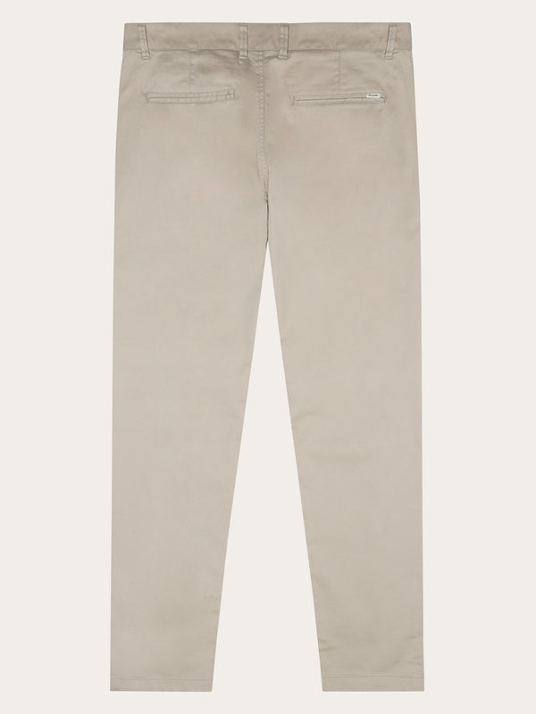 KnowledgeCotton Apparel - MEN LUCA slim twill chino pants Pants 1228 Light feather gray