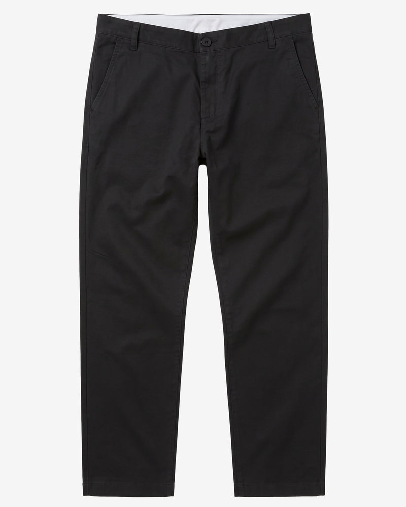 KnowledgeCotton Apparel - MEN LUCA slim twill chino pants Pants 1300 Black Jet