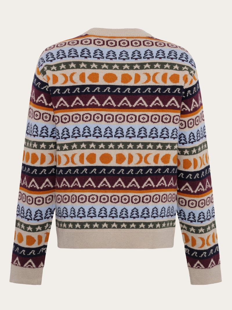 KnowledgeCotton Apparel - MEN Lambswool Crew Neck Knit RWS Knits 9925 Red