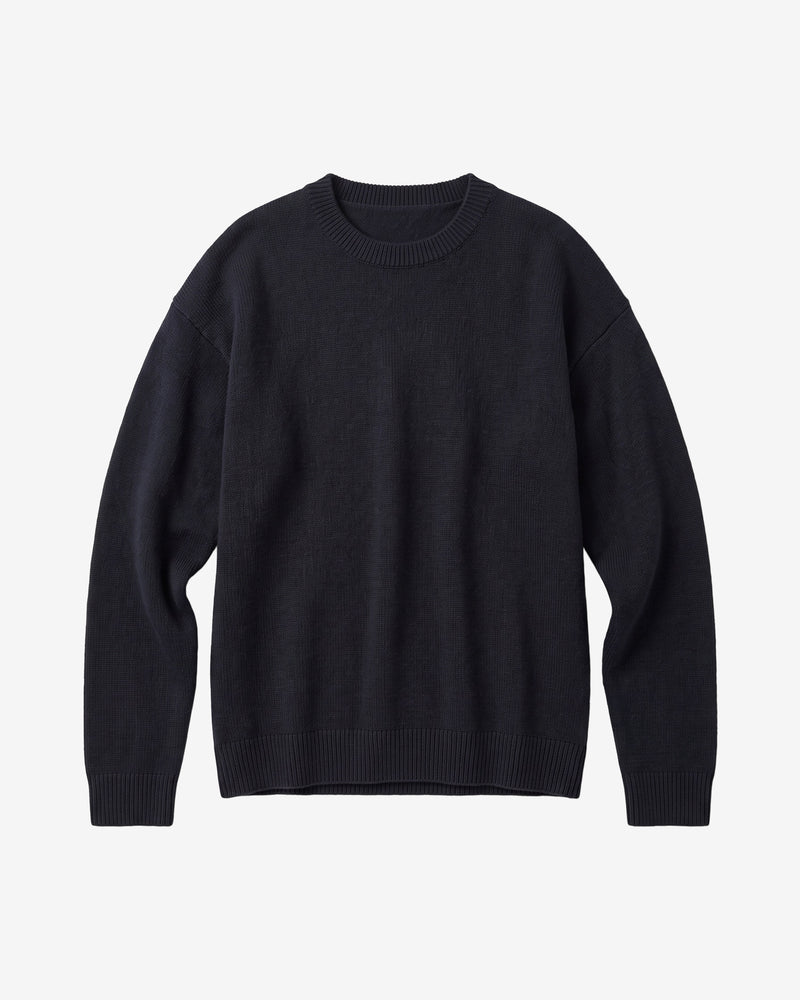 KnowledgeCotton Apparel - WMN Lambswool crew neck sweater Knits 1300 Black Jet