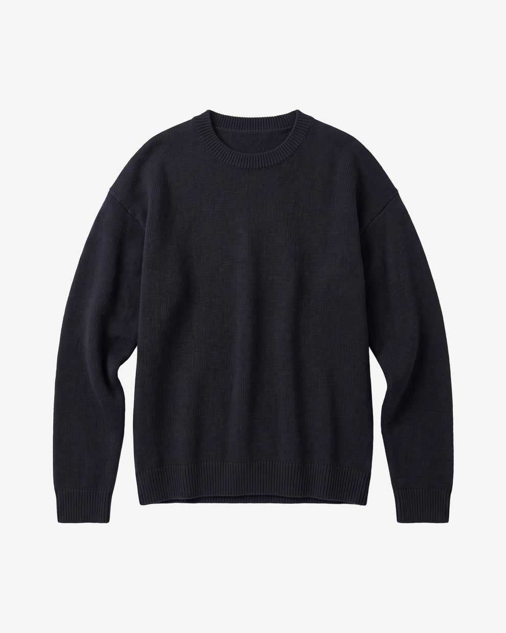 KnowledgeCotton Apparel - WMN Lambswool crew neck sweater Knits 1300 Black Jet