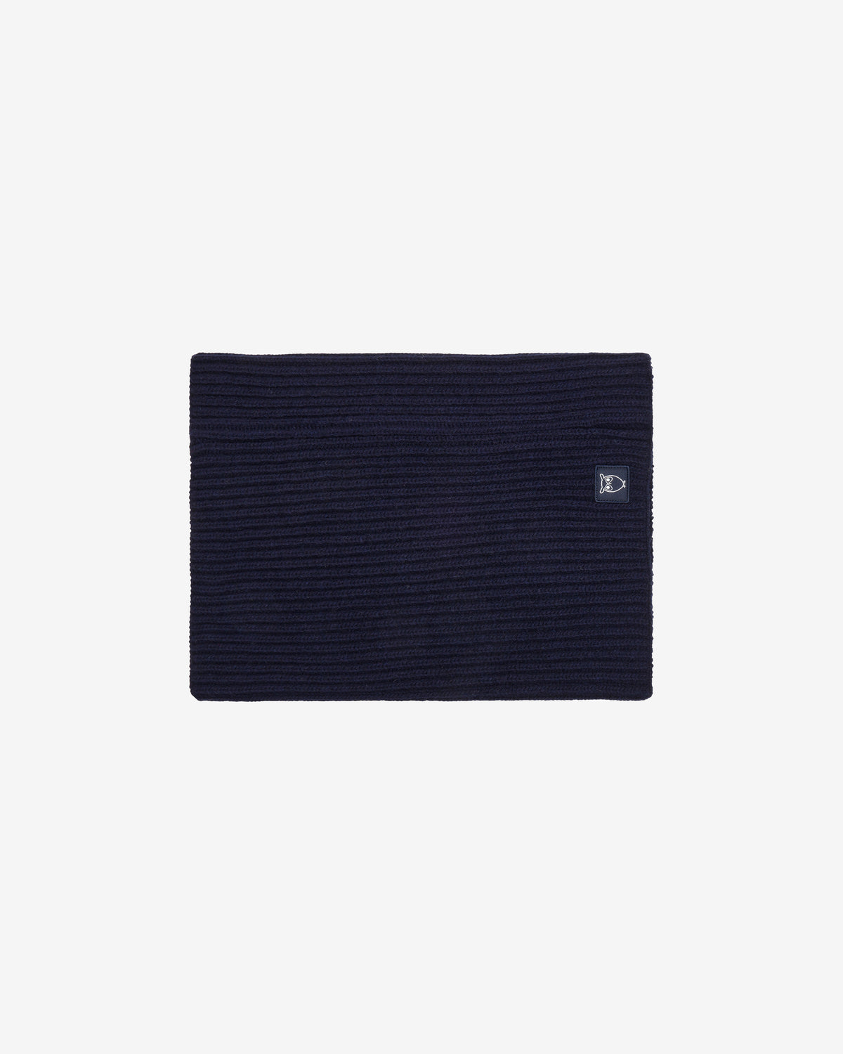 KnowledgeCotton Apparel - UNI Lambswool rib snood Scarfs 1001 Total Eclipse