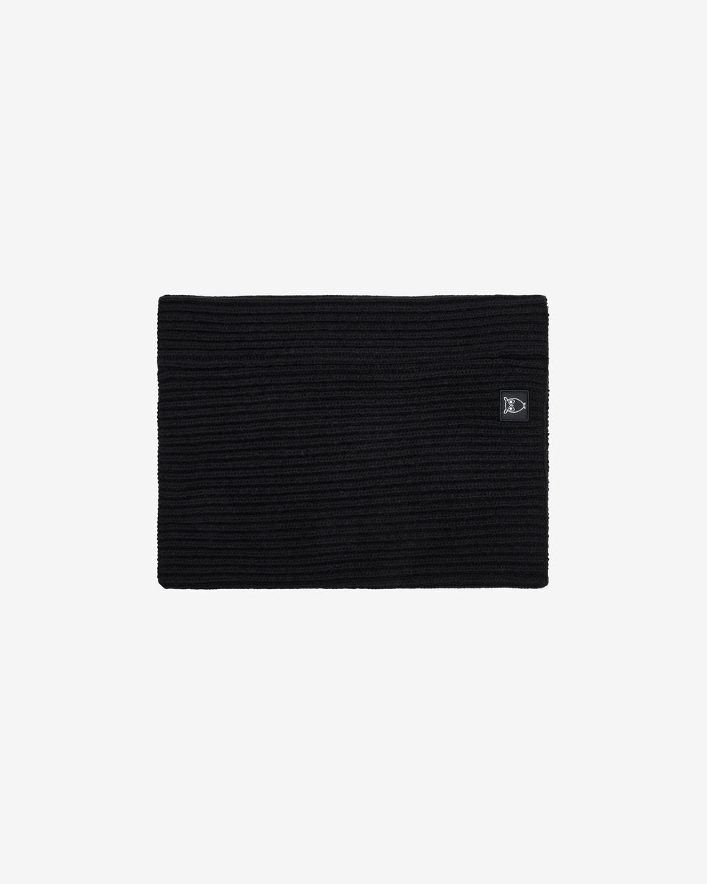 KnowledgeCotton Apparel - UNI Lambswool rib snood Scarfs 1300 Black Jet