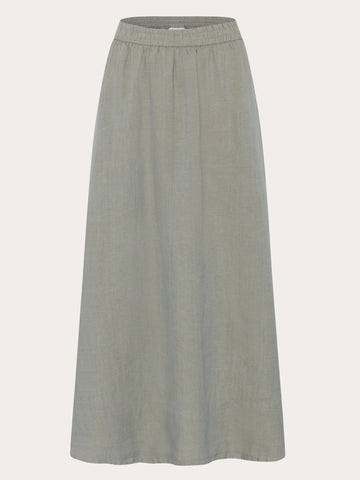 KnowledgeCotton Apparel - WMN Linen maxi skirt Skirts 1498 Twill - Yarndyed