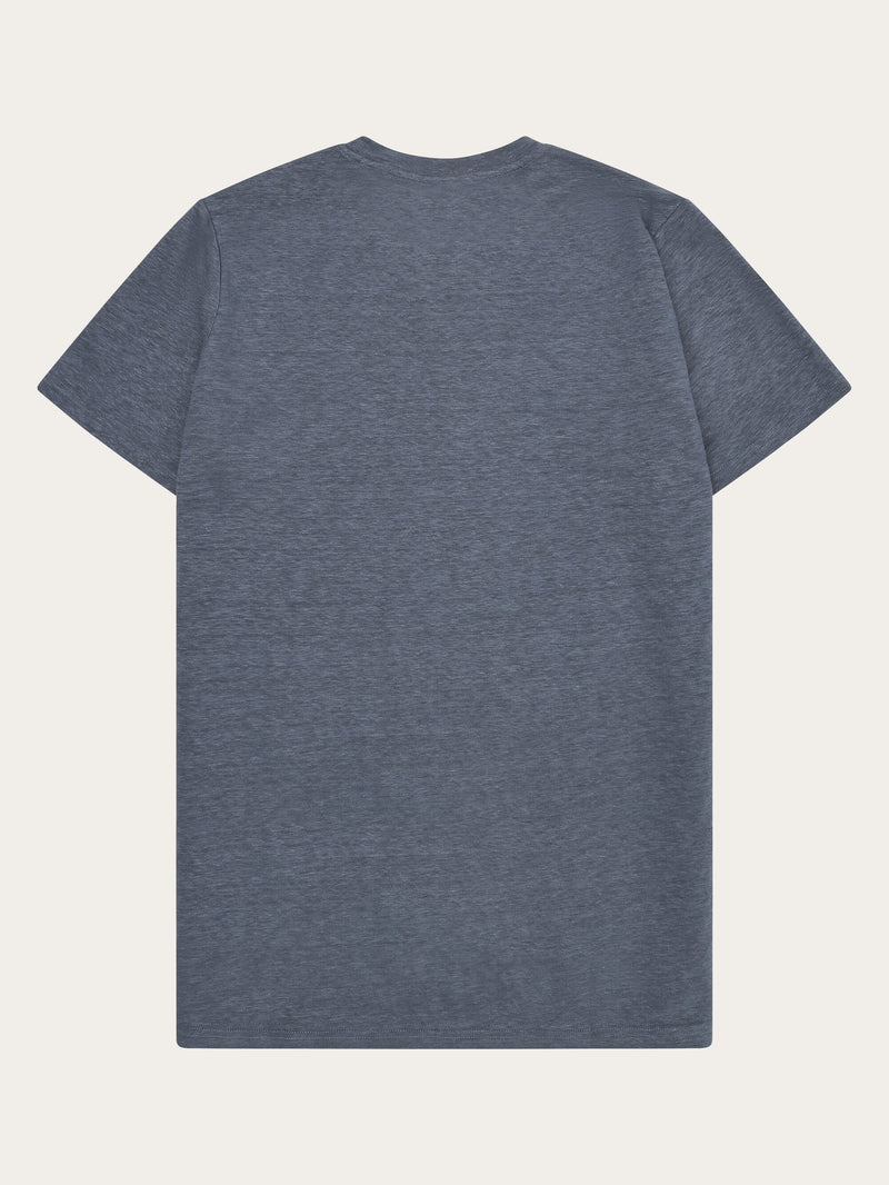 KnowledgeCotton Apparel - MEN Linen t-shirt T-shirts 1226 Vintage Indigo