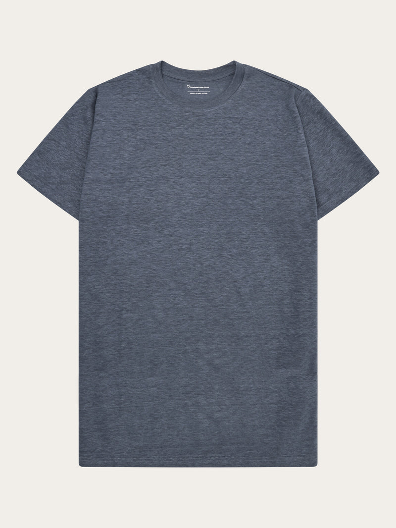 KnowledgeCotton Apparel - MEN Linen t-shirt T-shirts 1226 Vintage Indigo