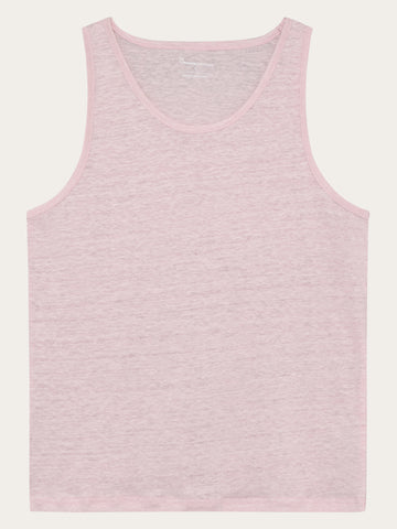 KnowledgeCotton Apparel - WMN Linen tank top T-shirts 1494 Pale Lilac