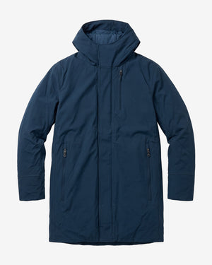 KnowledgeCotton Apparel - MEN Long soft shell jacket CLIMATE SHELL™ Jackets 1001 Total Eclipse