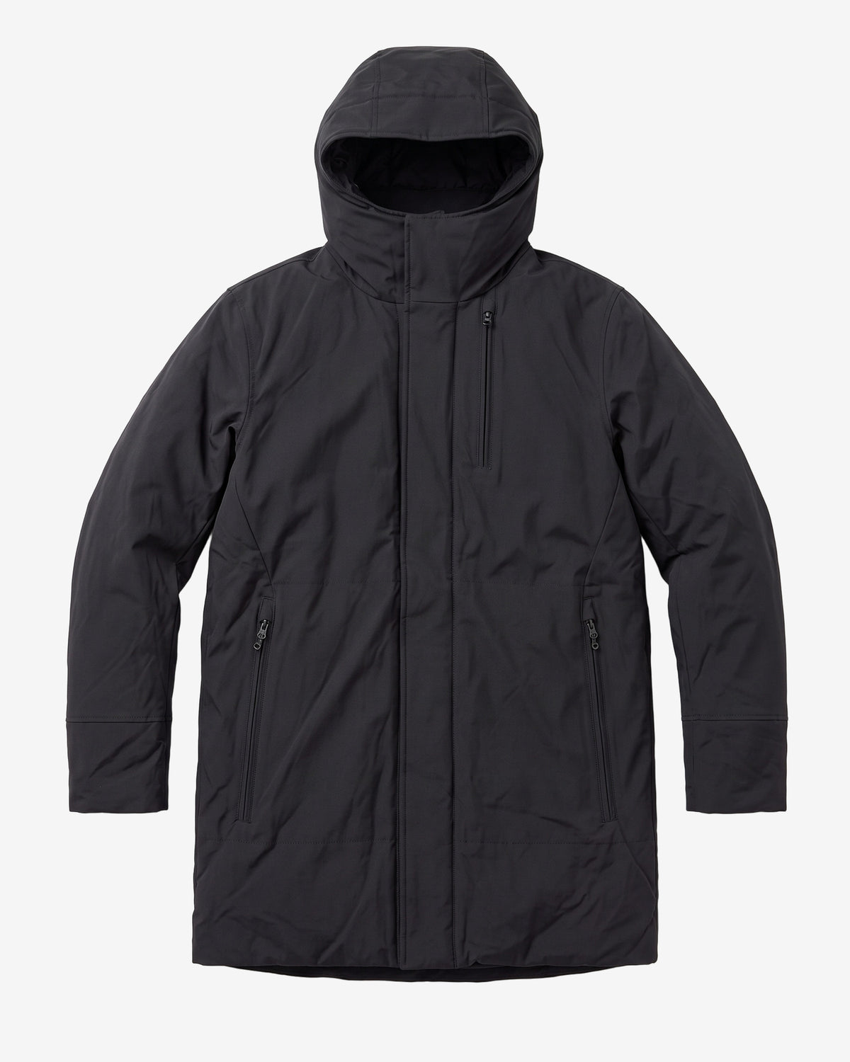 KnowledgeCotton Apparel - MEN Long soft shell jacket CLIMATE SHELL™ Jackets 1300 Black Jet