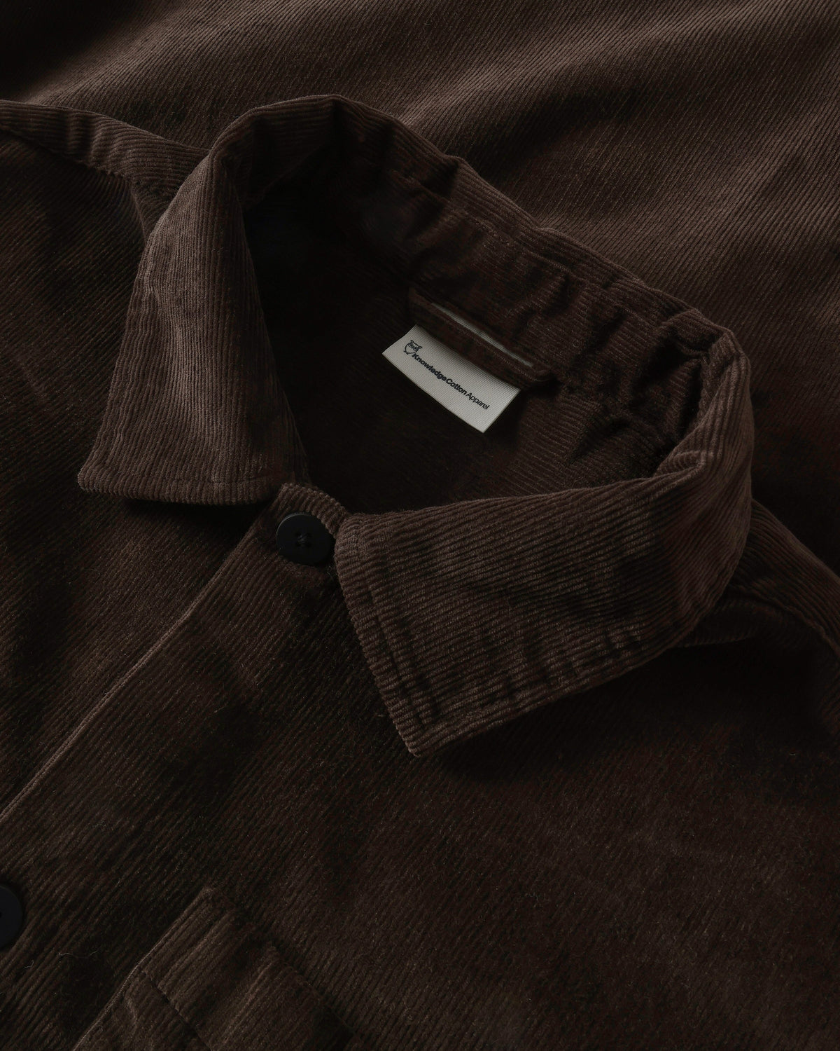 KnowledgeCotton Apparel - MEN Loose corduroy overshirt Overshirts 1487 Chocolate Torte