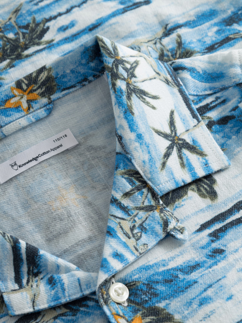 KnowledgeCotton Apparel - YOUNG Loose fit AOP short sleeved shirt Shirts 9993 AOP