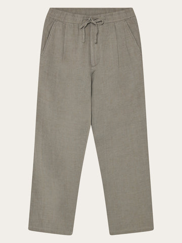 KnowledgeCotton Apparel - MEN Loose linen pant Pants 1498 Twill - Yarndyed