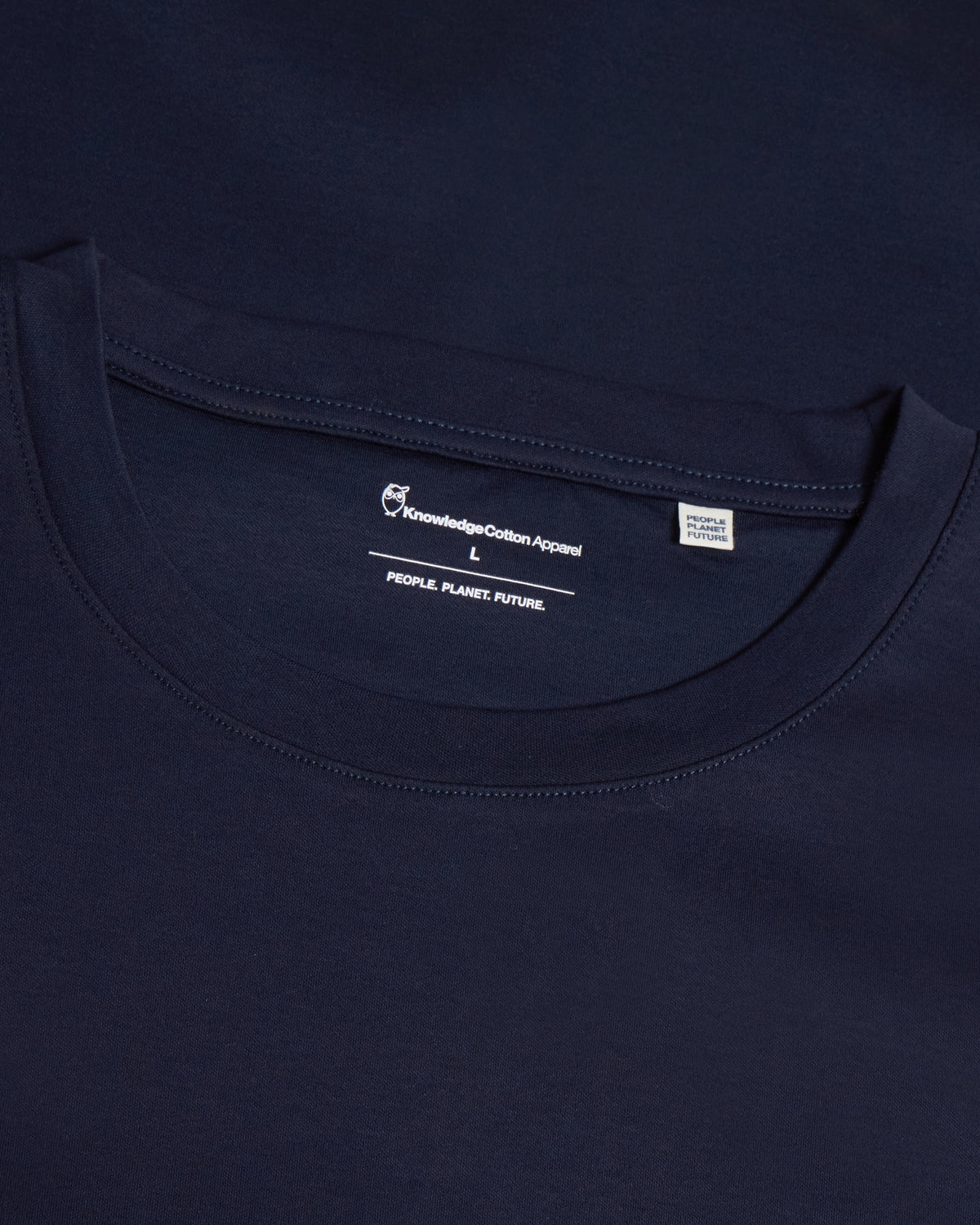 KnowledgeCotton Apparel - MEN Mercerized t-shirt T-shirts 1412 Night Sky