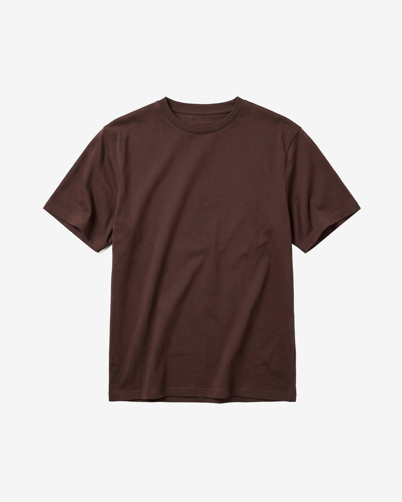 KnowledgeCotton Apparel - MEN Mercerized t-shirt T-shirts 1487 Chocolate Torte