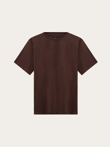 KnowledgeCotton Apparel - MEN Mercerized t-shirt T-shirts 1487 Chocolate Torte