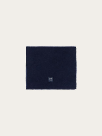 KnowledgeCotton Apparel - UNI Merino badge scarf Scarfs 1001 Total Eclipse