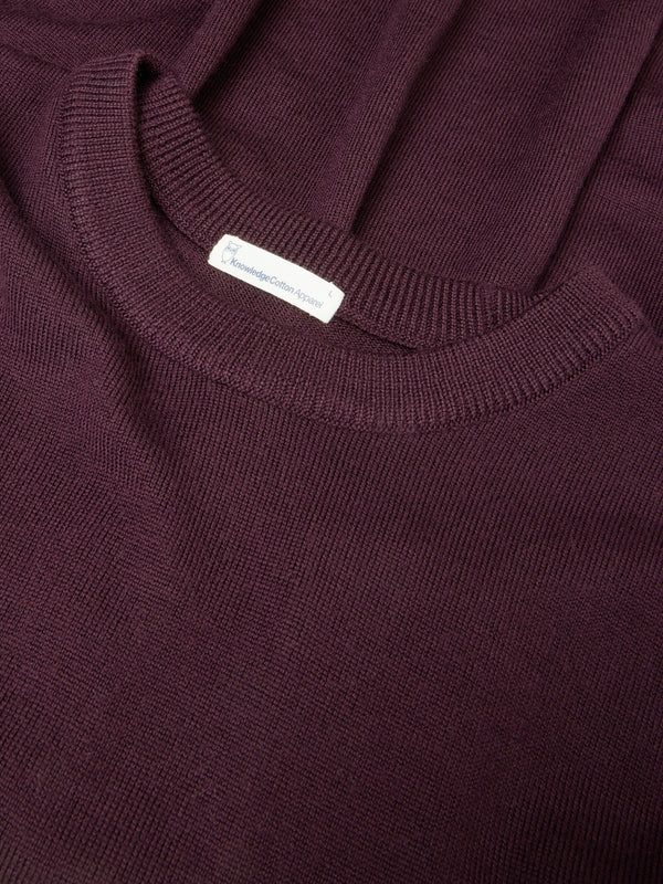 KnowledgeCotton Apparel - MEN Merino crew neck sweater Knits 1281 Fig