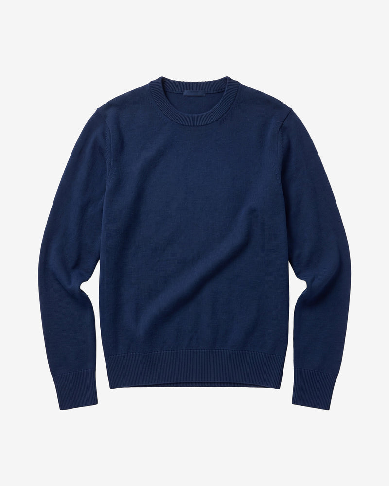 KnowledgeCotton Apparel - WMN Merino crew neck sweater Knits 1001 Total Eclipse