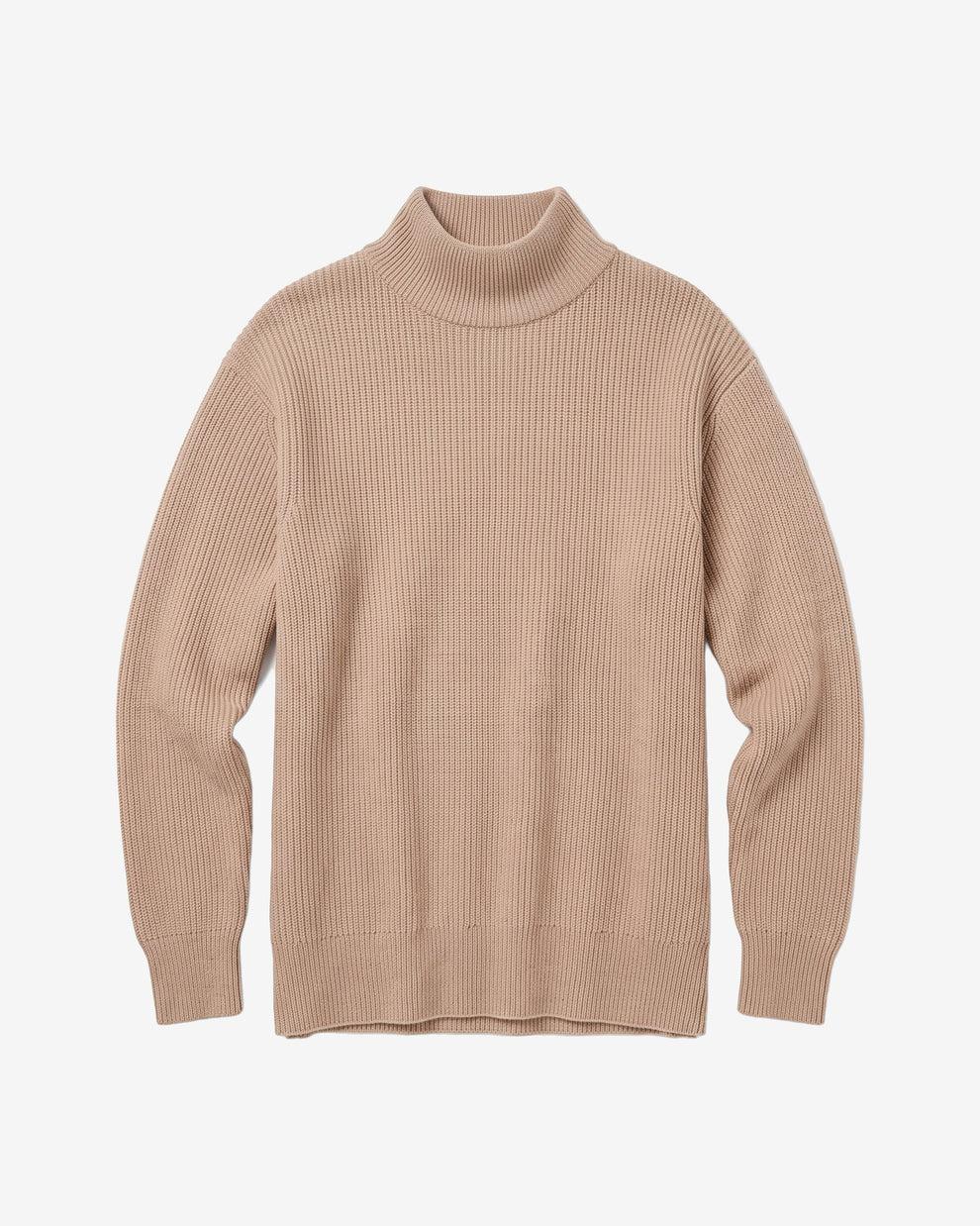 KnowledgeCotton Apparel - WMN Merino high neck sweater Knits 1336 Kelp melange