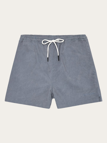 KnowledgeCotton Apparel - MEN Mid-thigh seersucker swimshorts Swimshorts 1412 Night Sky