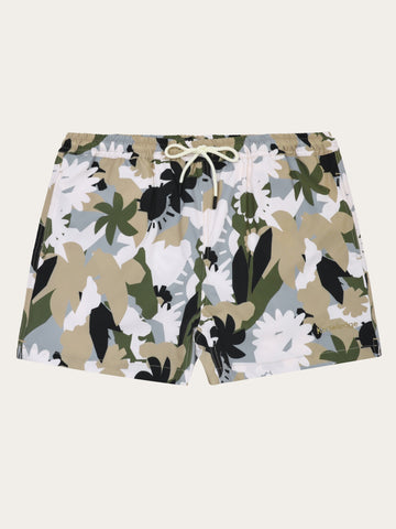 KnowledgeCotton Apparel - MEN Mid-thigh swimshorts Swimshorts 9923 Green