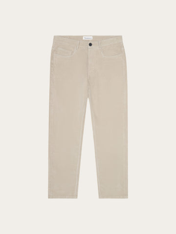 KnowledgeCotton Apparel - MEN Oak regular corduroy pants Pants 1228 Light feather gray
