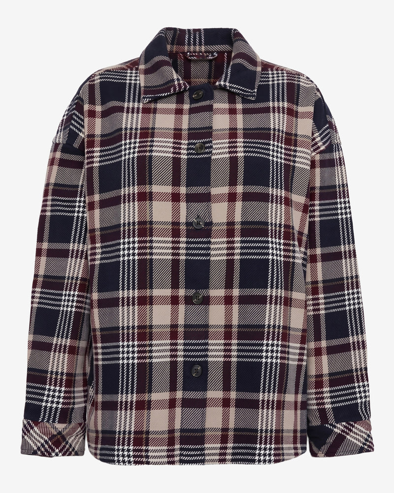 KnowledgeCotton Apparel - WMN Organic Cotton Checked Flannel Overshirt GOTS Overshirts 7030 Beige check