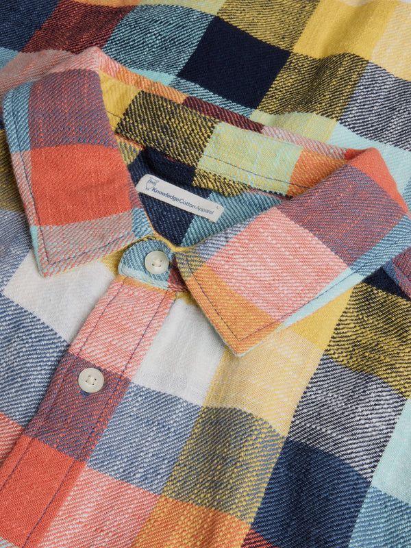 KnowledgeCotton Apparel - MEN Organic Cotton Checked Shirt GOTS/Vegan Shirts 7032 Multi check