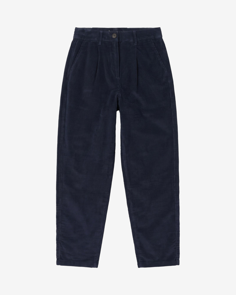 KnowledgeCotton Apparel - WMN Organic Cotton Chloe Corduroy Pant GOTS Pants 1412 Night Sky